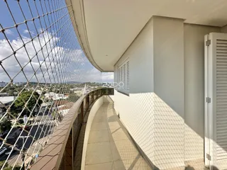 Vista de um terraço com grade de arame em Lajeado, Brasil.