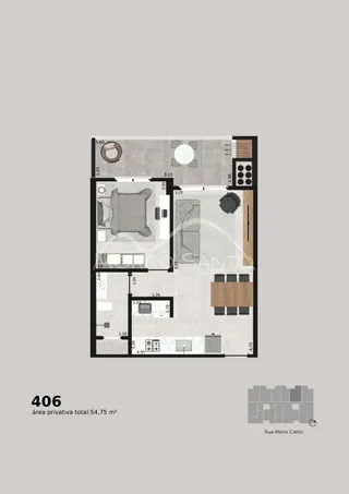 Apartamento com 1 dormitório, foto 12