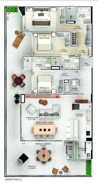 Apartamento com 3 dormitórios, foto 13
