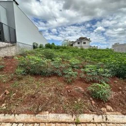 Vista externa de um terreno com vegetação rasteira e solo seco.