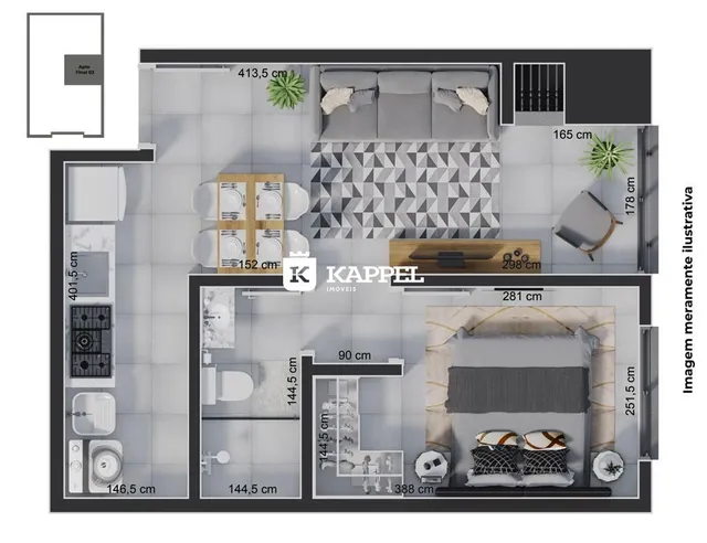 Apartamento com 2 dormitórios, foto 4