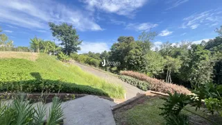 Paisagem de colinas verdes com vegetação ao fundo.