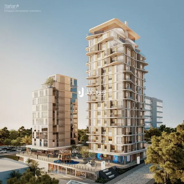 Fachada de um prédio residencial moderno em Lajeado.