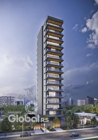 A fachada de um prédio residencial em Lajeado, Brasil.