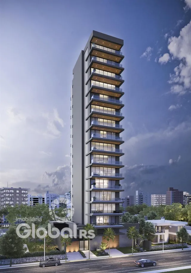 A fachada de um prédio residencial em Lajeado, Brasil.