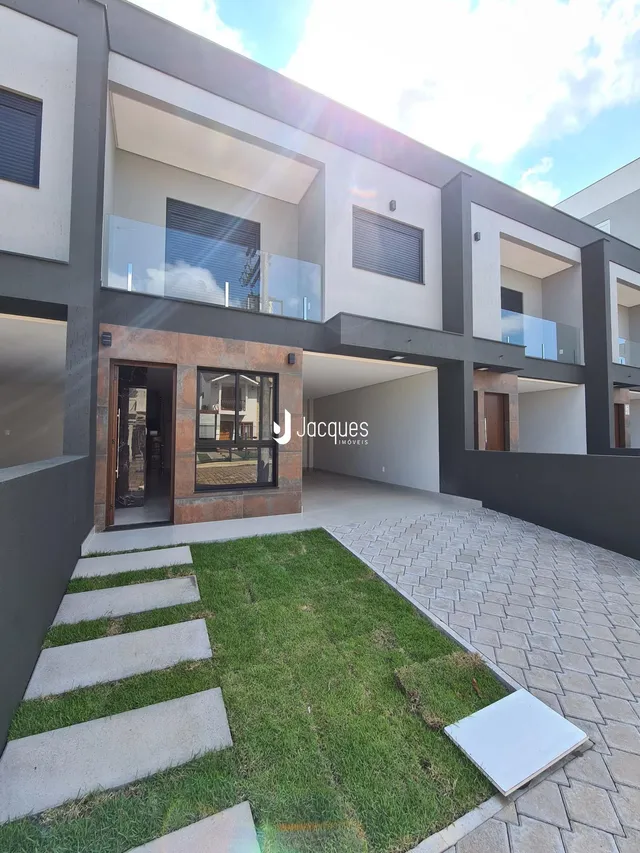 Fachada moderna de um edifício residencial em Lajeado, Brasil.