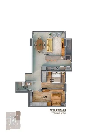 Apartamento com 2 dormitórios, foto 4