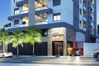 Fachada moderna de um prédio residencial em Lajeado, Brasil.