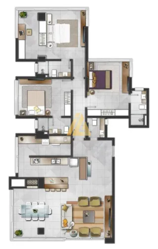 Apartamento com 3 dormitórios, foto 6