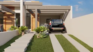 Fachada de uma casa moderna em Lajeado, Brasil.
