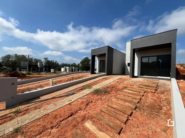 Vista externa de uma residência em construção em Lajeado, Brasil.