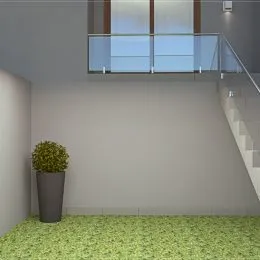 Ambiente interno com piso de carpete e parede lisa em um imóvel.