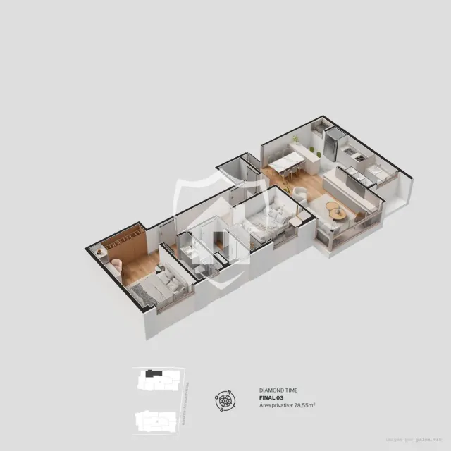 Apartamento com 2 dormitórios, foto 3