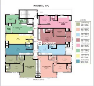 Planta baixa do apartamento mostrando a disposição dos cômodos.