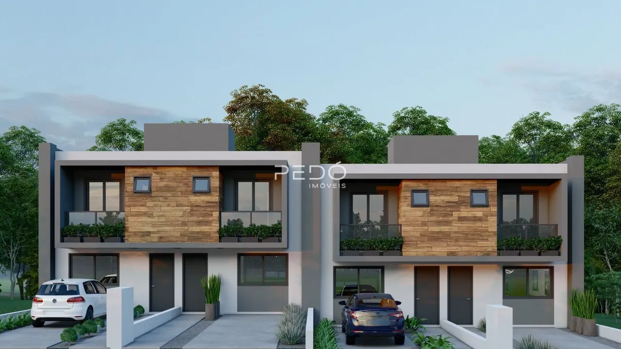 Fachada moderna de uma residência em Lajeado, Brasil.