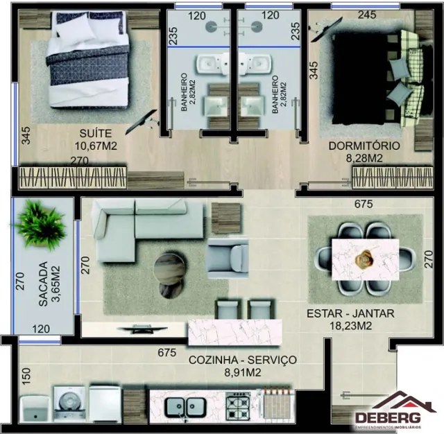 Apartamento com 2 dormitórios, foto 2