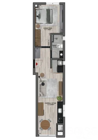 Apartamento com 1 dormitório, foto 3