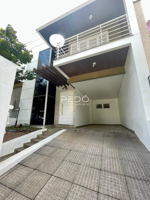 A fachada de uma residência em Lajeado, Brasil.