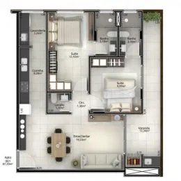 Apartamento com 2 dormitórios, foto 19