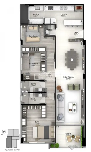 Apartamento com 3 dormitórios, foto 16
