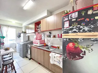 Vista da cozinha e sala de jantar de um imóvel em Lajeado.