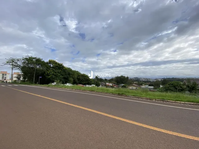 Vista da rua com vegetação ao redor de uma propriedade em Lajeado.