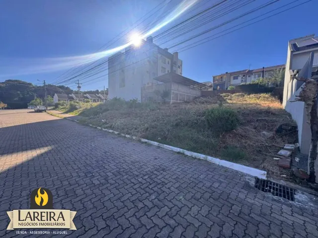 Vista externa de uma propriedade com paisagismo e rua pavimentada.