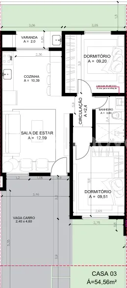 Casa geminada com 2 dormitórios, foto 2
