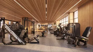 Imagem de uma sala com equipamentos de ginástica.