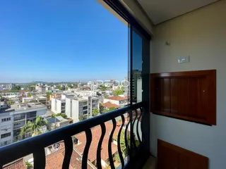 Vista da cidade de Lajeado a partir de uma varanda.