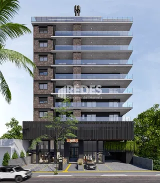 Fachada de um prédio residencial moderno em Lajeado, Brasil.