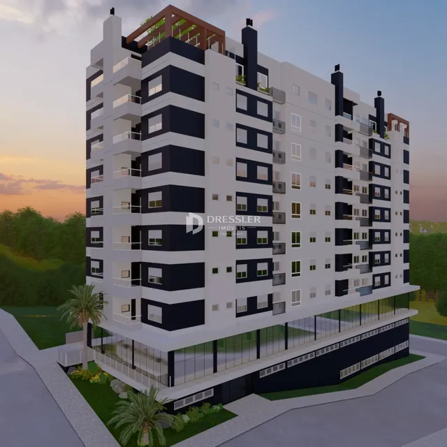 Vista externa de um prédio residencial em Lajeado, Brasil.