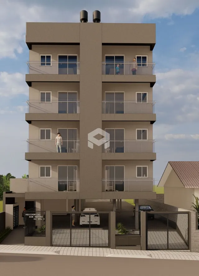 Fachada de um prédio residencial em Lajeado, Brasil.