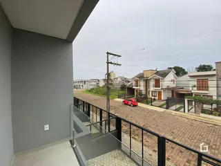 Vista da fachada de uma residência em Lajeado, Brasil.