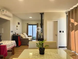 A sala de estar de um apartamento em Lajeado, Brasil.