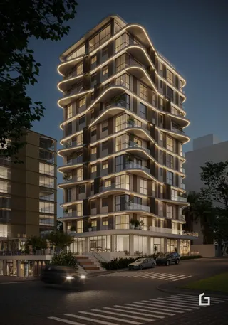 Fachada de um prédio residencial em Lajeado.