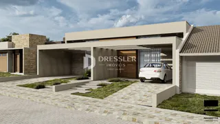 Fachada moderna de uma residência em Lajeado, Brasil.
