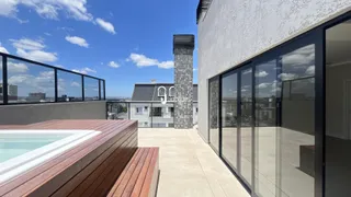 Vista da varanda de uma residência moderna em Lajeado, Brasil.