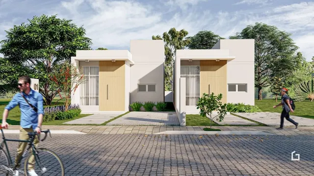 Fachada moderna de uma residência em Lajeado, Brasil.