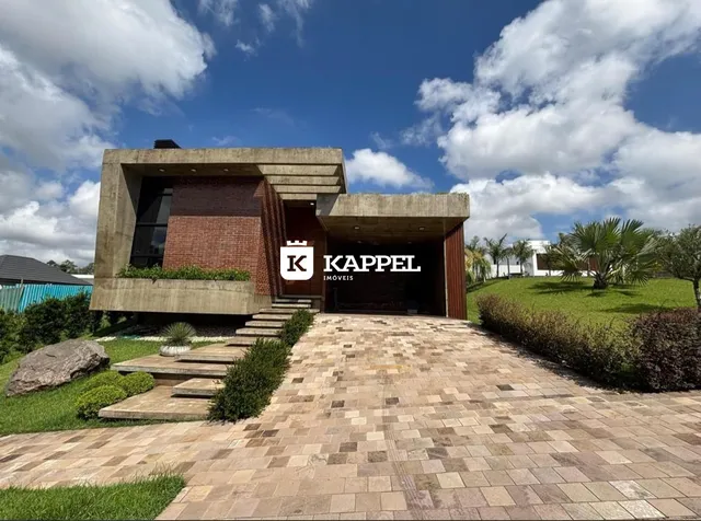 Fachada moderna de um imóvel em Lajeado, Brasil.