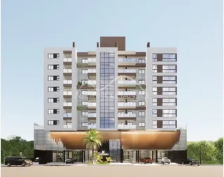 Fachada moderna de um prédio residencial em Lajeado, Brasil.