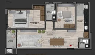 Apartamento com 2 dormitórios, foto 9