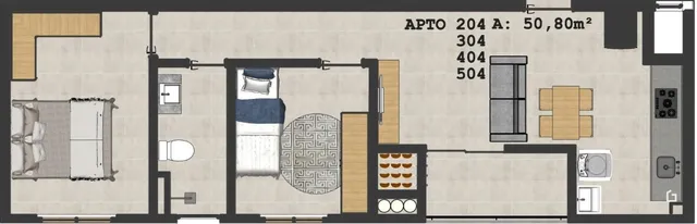 Apartamento com 2 dormitórios, foto 5