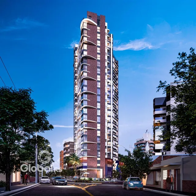 Fachada de um edifício residencial alto em Lajeado, Brasil.