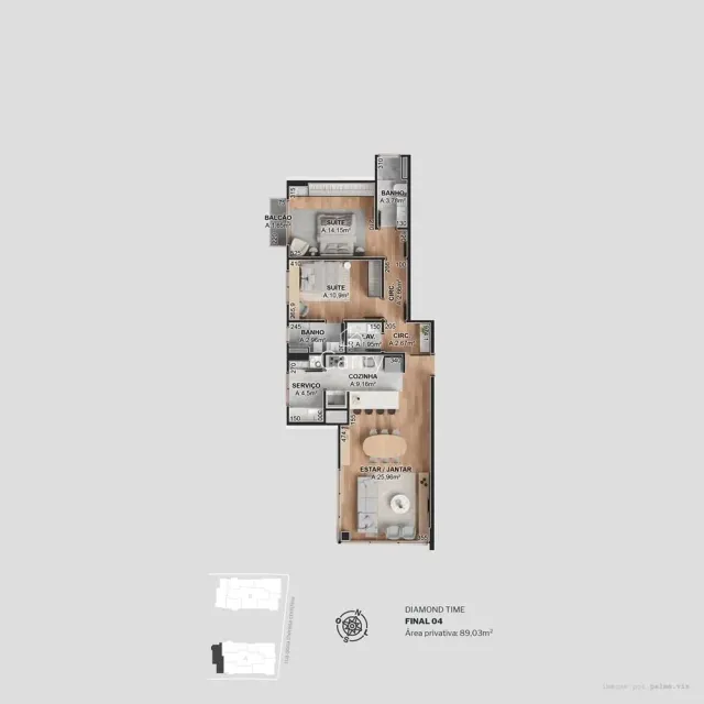 Apartamento com 2 dormitórios, foto 2