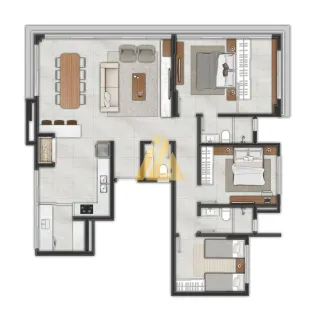 Apartamento com 3 dormitórios, foto 6