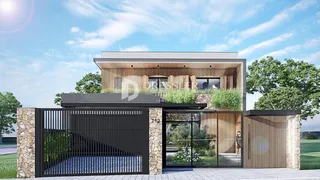 Fachada moderna de uma residência em Lajeado, Brasil com portão de ferro.