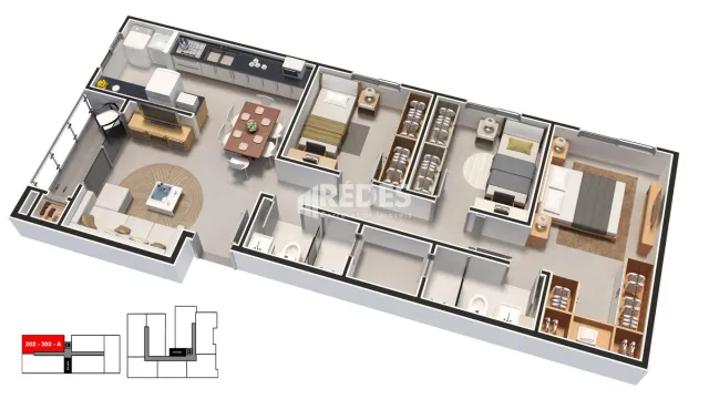 Apartamento com 3 dormitórios, foto 2
