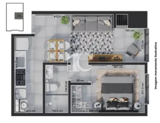 Apartamento com 1 dormitório, foto 4
