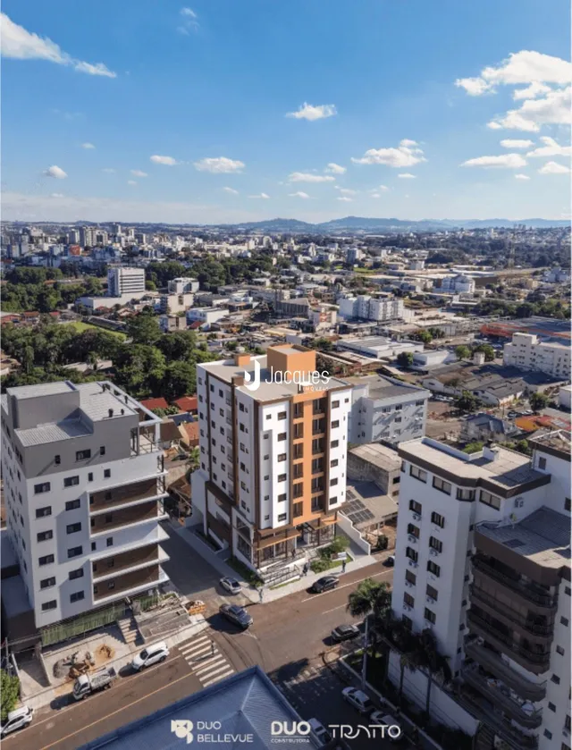 Vista aérea de um bairro residencial em Lajeado, Brasil.
